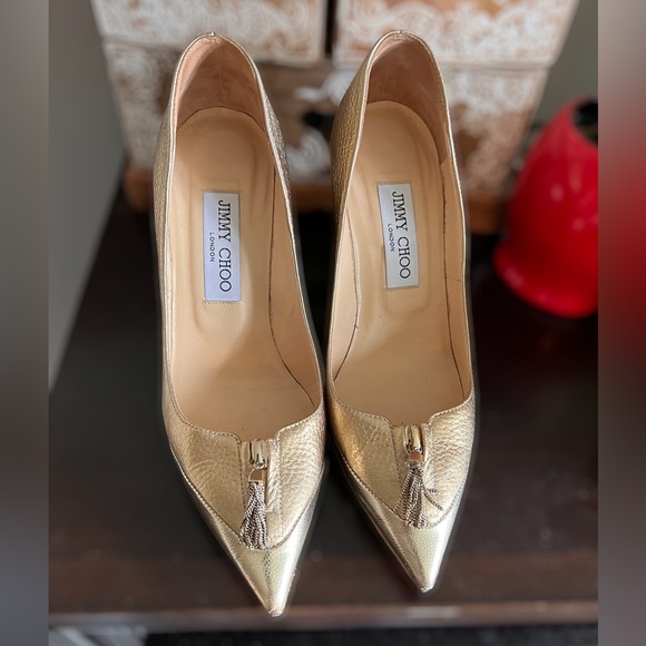 Jimmy Choo Golden Heels - Picture 2 of 6